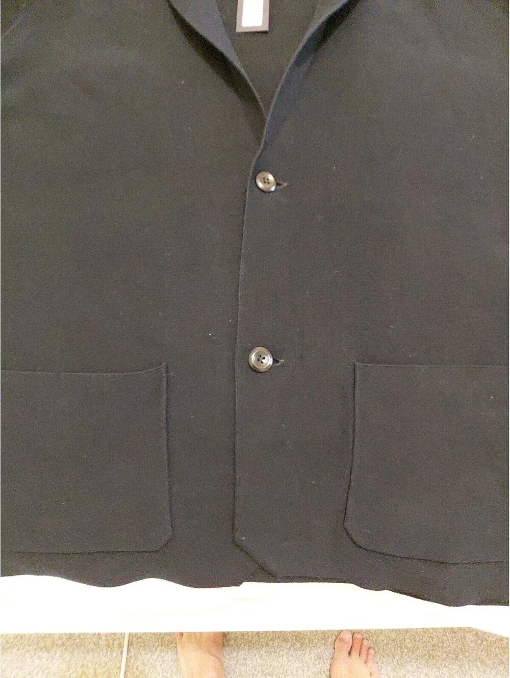 NWT Banana Republic Knit 2 Button Sweater Blk Size XL Cotton Blend #199